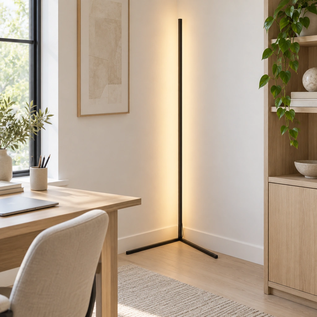 Black 155 cm RGB Corner Floor Lamp — Second interior view