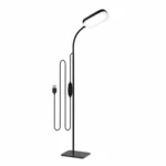 Black 18W Square-Head LED Floor Lamp — White-background main view