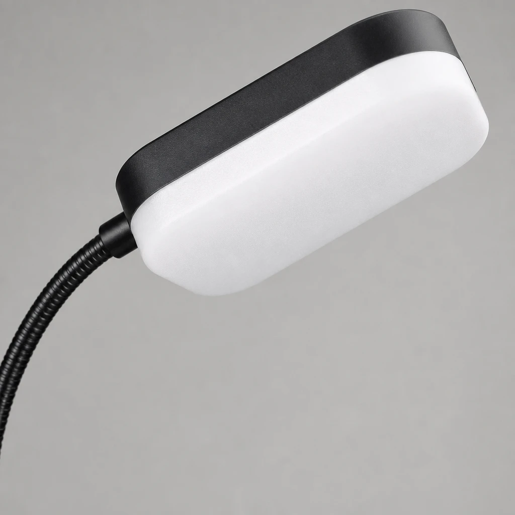 Black 18W Square-Head LED Floor Lamp — Material and construction detail