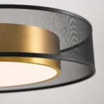 Black Mesh and Gold 40 cm LED Ceiling Light — Material and construction detail