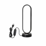 Black Oval LED Table Lamp — White-background main view
