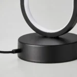 Black Oval LED Table Lamp — Material and construction detail