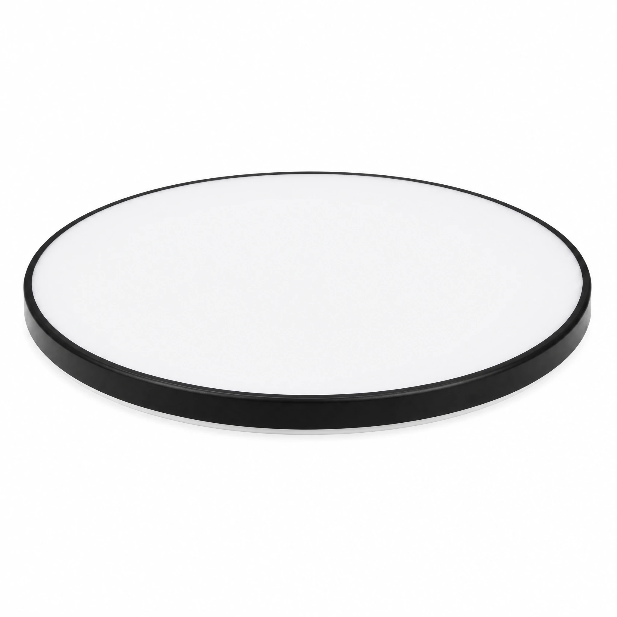 Black Round 18W LED Ceiling Light, Warm White — White-background main view Black Round 18W LED Ceiling Light, Warm White — White-background main view