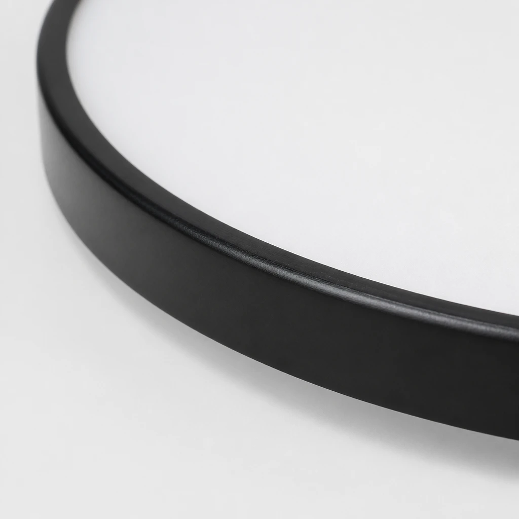 Black Round 18W LED Ceiling Light, Warm White — Material and construction detail