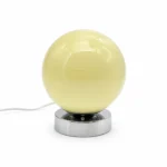 Cream Glass Globe USB Table Lamp — White-background main view