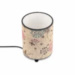 Floral Cylinder USB Table Lamp — White-background alternate angle