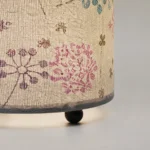 Floral Cylinder USB Table Lamp — Material and construction detail