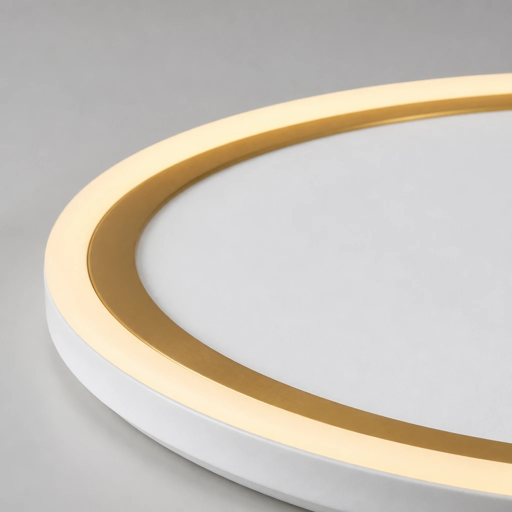 Gold 30 cm Halo LED Ceiling Light — Material and construction detail