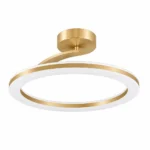 Gold 30 cm LED Ring Ceiling Light — Distinct alternate studio view on white