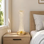 Gold Faceted Acrylic Rechargeable Table Lamp — Second interior view