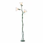 Green Three-Lily Floor Lamp — White-background main view