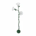 Green Three-Lily Floor Lamp — White-background alternate angle