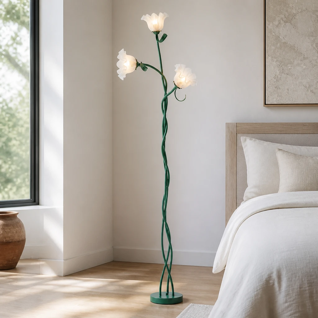Green Three-Lily Floor Lamp — Second interior view