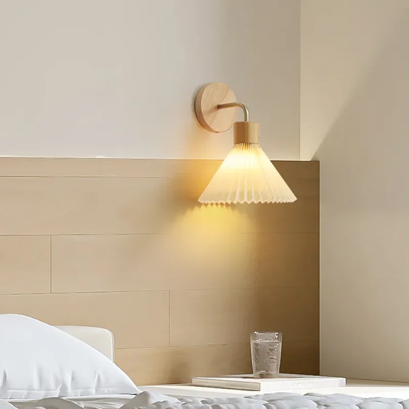 Nordic LED Wall Lamp Modern Wood Wall Light Indoor Lighting Room Decor Sconces For Bedside Bedroom Living Room Hotel E27 Bulb - Image 3