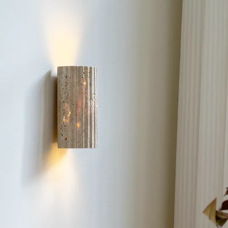 Wabi Sabi Natural Stone Wall Light for Living Room Bedroom Stairs Corridor Indoor Art Decoration Wall Lamp Home Bedside Sconces - Image 2