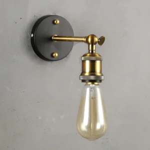 American Single Head Wall Lamp, Industrial Style Retro Bedroom, Living Room, Study, Hallway, Staircase E27 Wall Lamp
