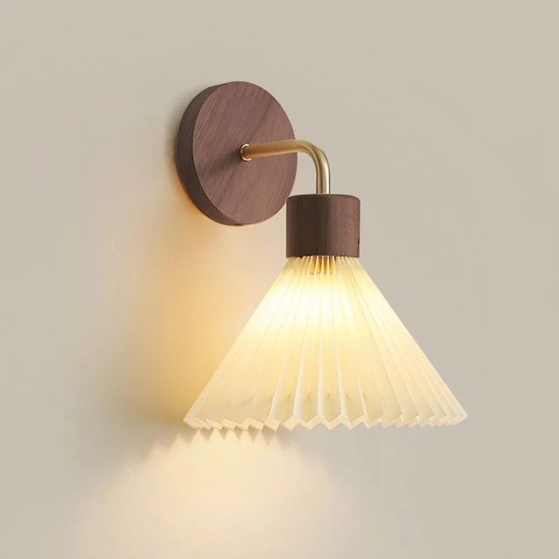 Nordic LED Wall Lamp Modern Wood Wall Light Indoor Lighting Room Decor Sconces For Bedside Bedroom Living Room Hotel E27 Bulb - Image 4