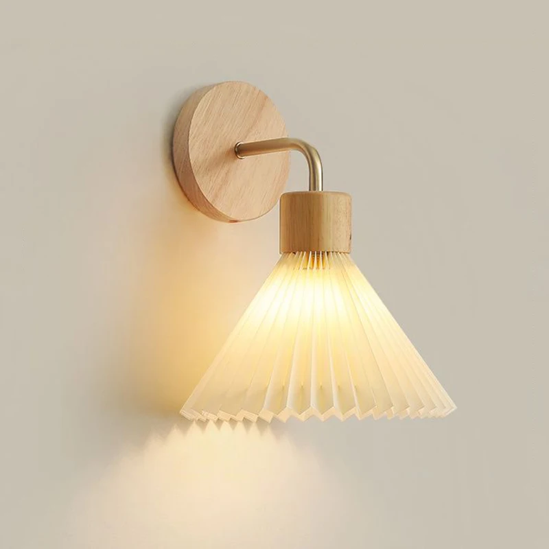 Nordic LED Wall Lamp Modern Wood Wall Light Indoor Lighting Room Decor Sconces For Bedside Bedroom Living Room Hotel E27 Bulb - Image 5