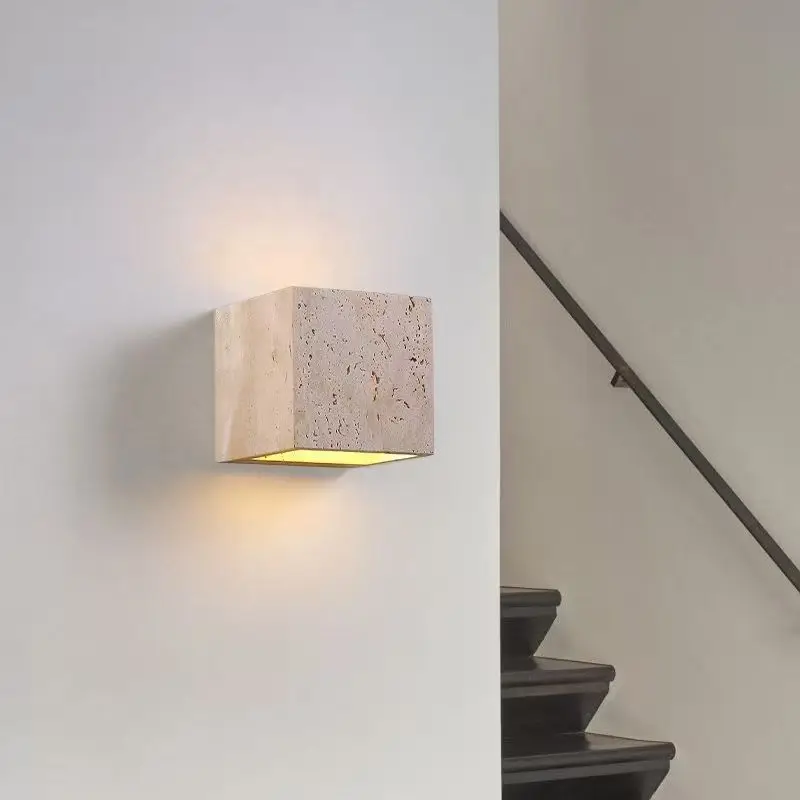 Wabi Sabi Natural Stone Wall Light for Living Room Bedroom Stairs Corridor Indoor Art Decoration Wall Lamp Home Bedside Sconces - Image 5