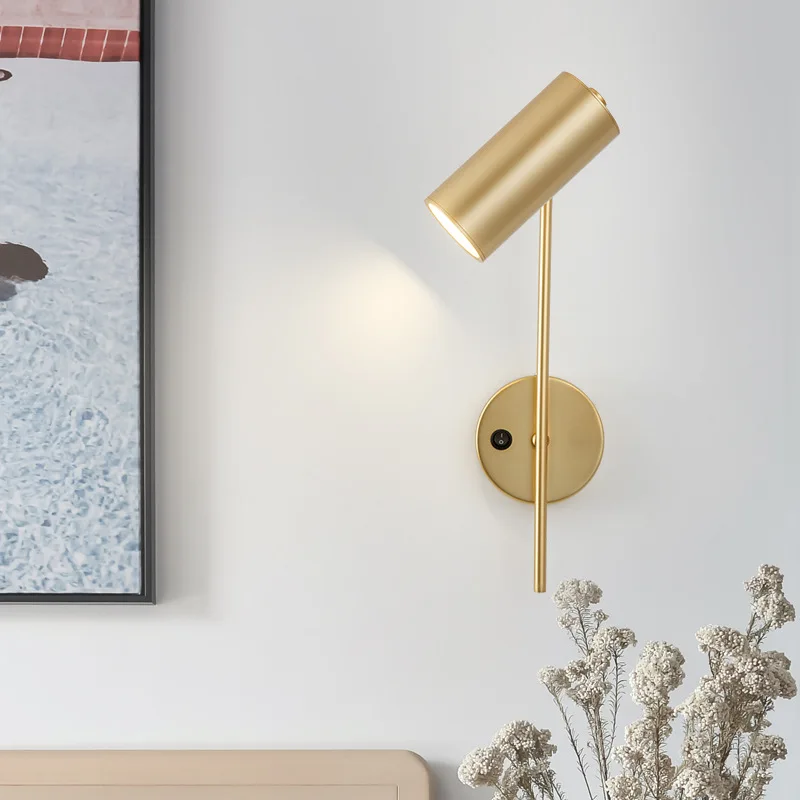 Rotatable Hotel Bedroom Wall Lamp Iron Frame Plastic Shade E27 LED Reading Light with Switch Modern Home Decoration Sconce Light - Image 3