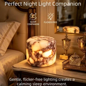 Marble Lamp Luxury Stone Table Lamp Touch Control LED Color Changing Night Light for Home Decor, Bedroom, Living Room & Office