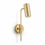 Adjustable Gold Reading Wall Light with Switch — main view on white