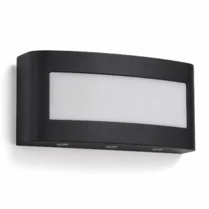 Black Up and Down LED Wall Light, 6W — main view on white