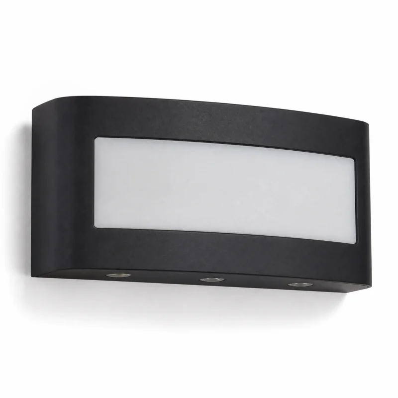 Black Up and Down LED Wall Light, 6W Black Up and Down LED Wall Light, 6W — main view on white