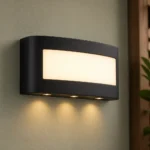 Black Up and Down LED Wall Light, 6W — material and shade detail
