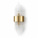 Gold Crystal Rod Wall Sconce, 35cm — main view on white