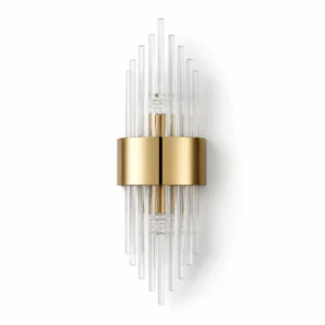 Gold Crystal Rod Wall Sconce, 35cm — main view on white