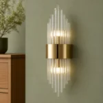 Gold Crystal Rod Wall Sconce, 35cm — material and shade detail