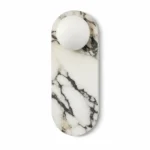 Marble and Opal Glass Wall Sconce, One Globe — main view on white