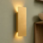 Slim Gold Up and Down LED Wall Light, 6W — material and shade detail