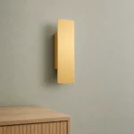 Slim Gold Up and Down LED Wall Light, 6W — complete fixture in an interior setting