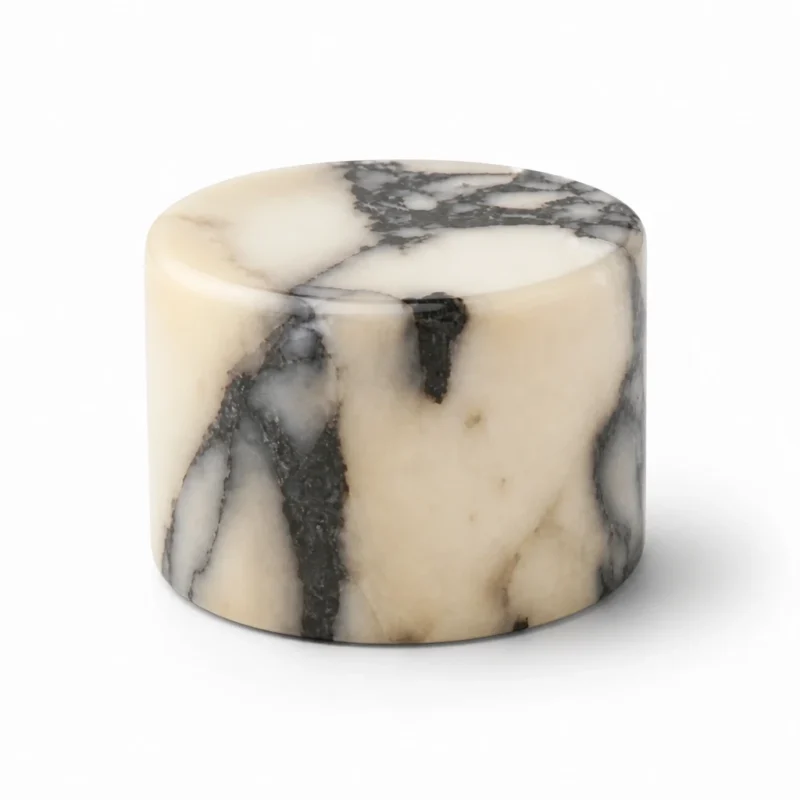 Veined Marble Touch Night Light, Three Light Tones — alternate view on white
