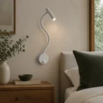 White Flexible LED Reading Wall Light, 3W — in an interior setting