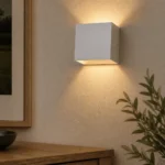 White Up and Down LED Wall Light, 6W — in an interior setting