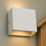 White Up and Down LED Wall Light, 6W — material and shade detail