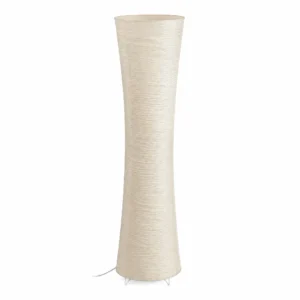 Rice Paper Column Floor Lamp with Remote — White-background main view