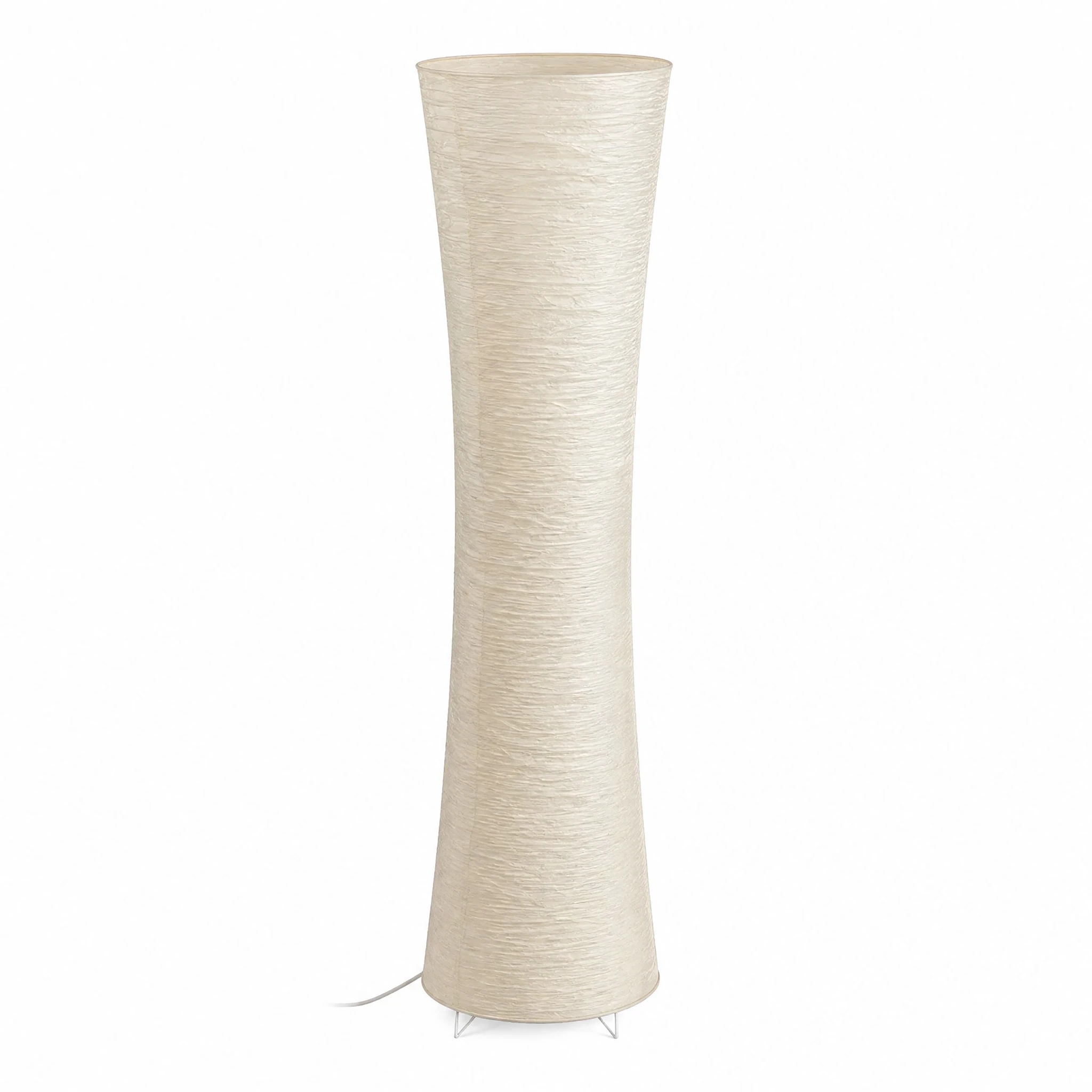 Rice Paper Column Floor Lamp with Remote — White-background main view Rice Paper Column Floor Lamp with Remote — White-background main view