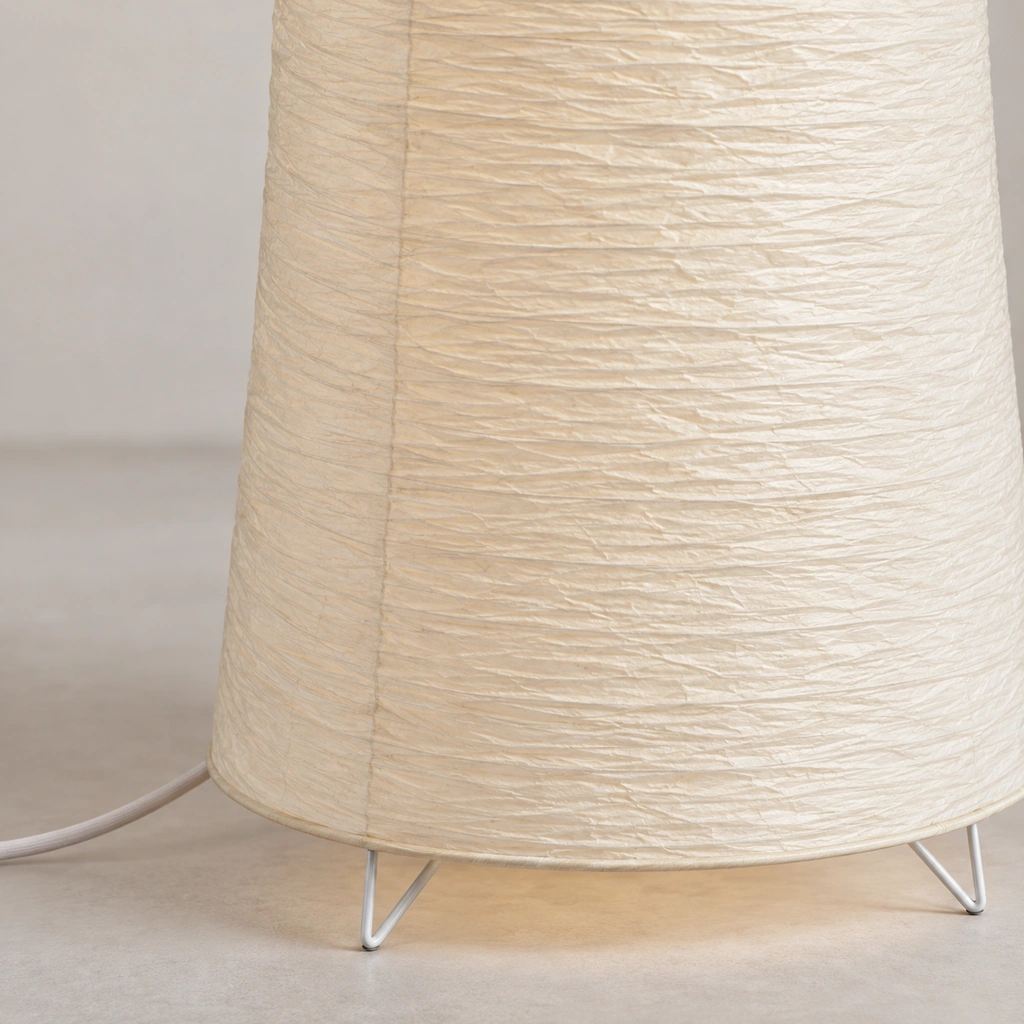 Rice Paper Column Floor Lamp with Remote — Material and construction detail