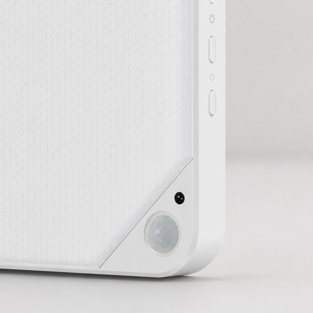 Square Rechargeable 6W Motion Sensor Ceiling Light — Material and construction detail