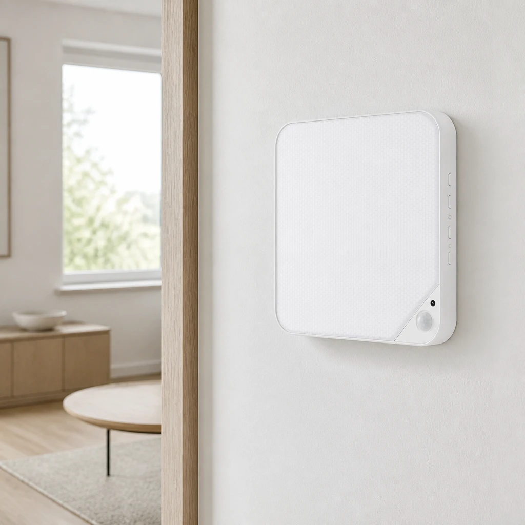 Square Rechargeable 6W Motion Sensor Ceiling Light — Second interior view