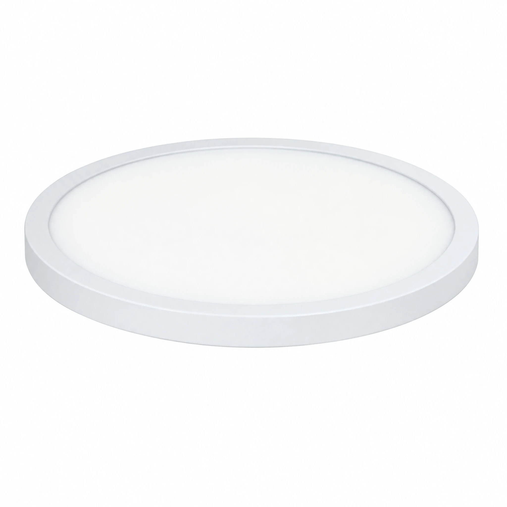 White 18W Ultra-Thin LED Ceiling Light, Warm White — White-background main view White 18W Ultra-Thin LED Ceiling Light, Warm White — White-background main view