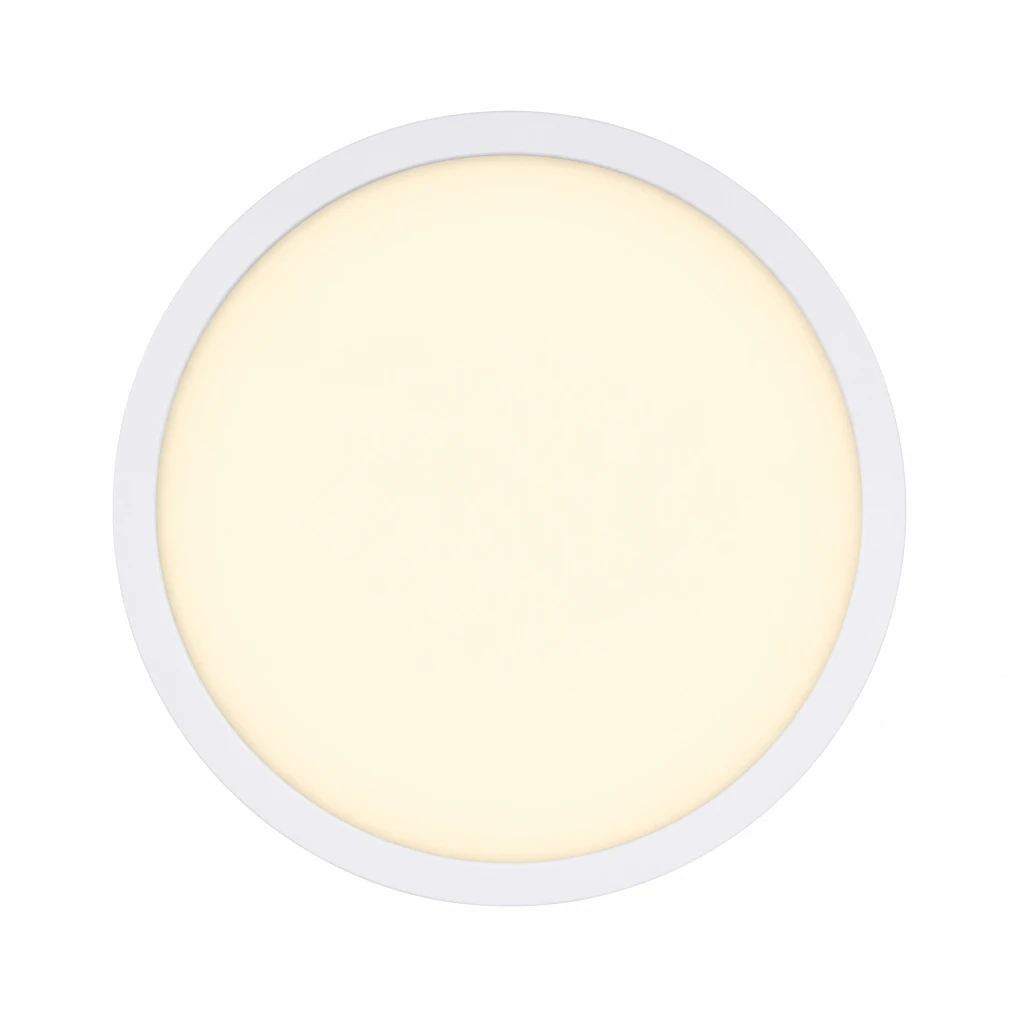 White 18W Ultra-Thin LED Ceiling Light, Warm White — Distinct alternate studio view on white