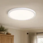 White 18W Ultra-Thin LED Ceiling Light, Warm White — Interior lifestyle view