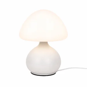 White Mushroom USB Table Lamp — White-background main view