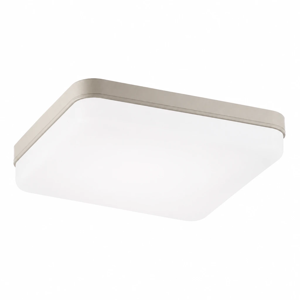 White Square 16W LED Ceiling Light, Warm White — White-background alternate angle