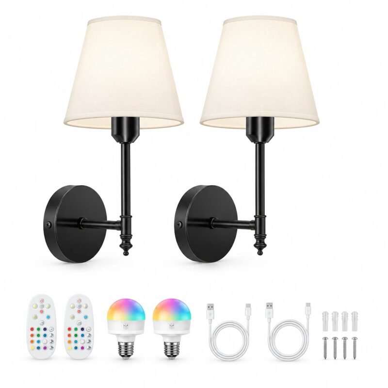 Battery Operated Wall Light, 2 Pack, main packshot Battery Operated Wall Light, 2 Pack